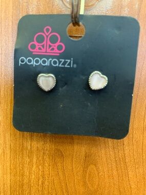 Paparazzi Pink Heart Stud Earrings - Cute Everyday Jewelry